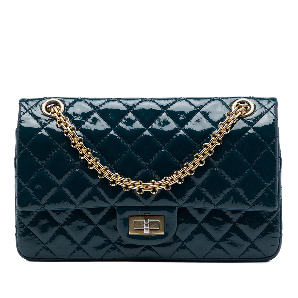 Pre-Loved Chanel Quilted Patent Reissue 2.55 Double Flap 225